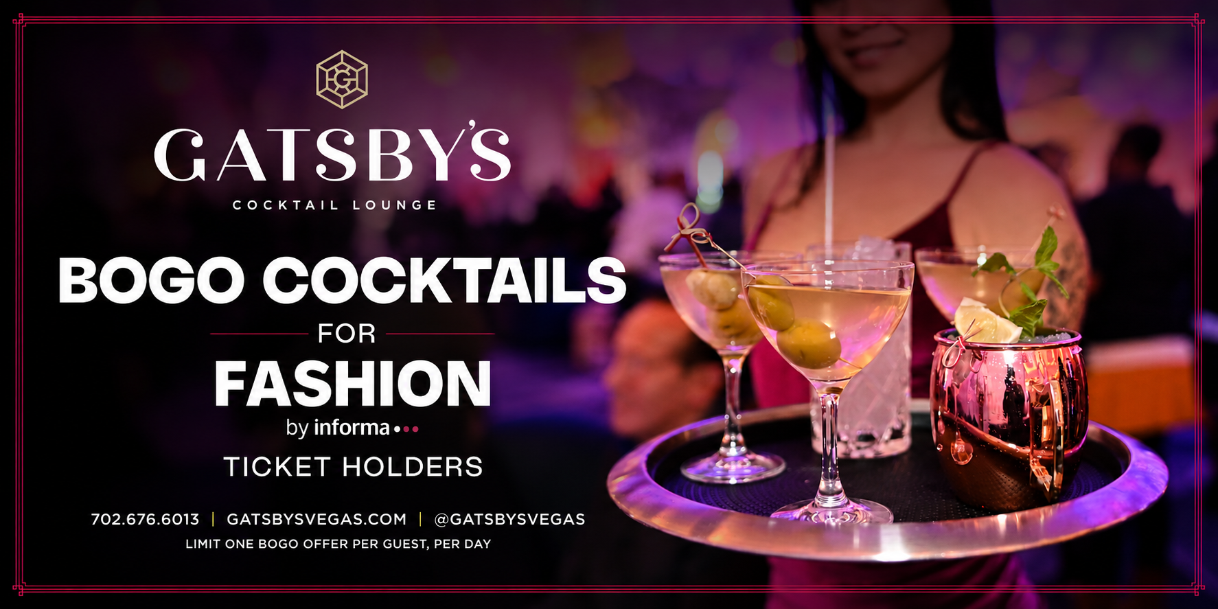 Gatsby's Cocktail Lounge | BOGO Drinks Offer
